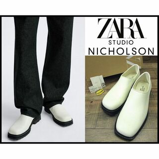 スタジオニコルソン(STUDIO NICHOLSON)の数回使用 美品 ザラ × スタジオニコルソン サイドゴア シューズ 26.0(ブーツ)