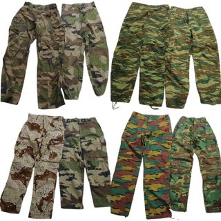 古着卸 まとめ売り フィールドパンツ カモ柄MIX ユーロミリタリー 8枚セット (メンズ ) アメリカ軍 ギリシャ軍 MS1594(その他)