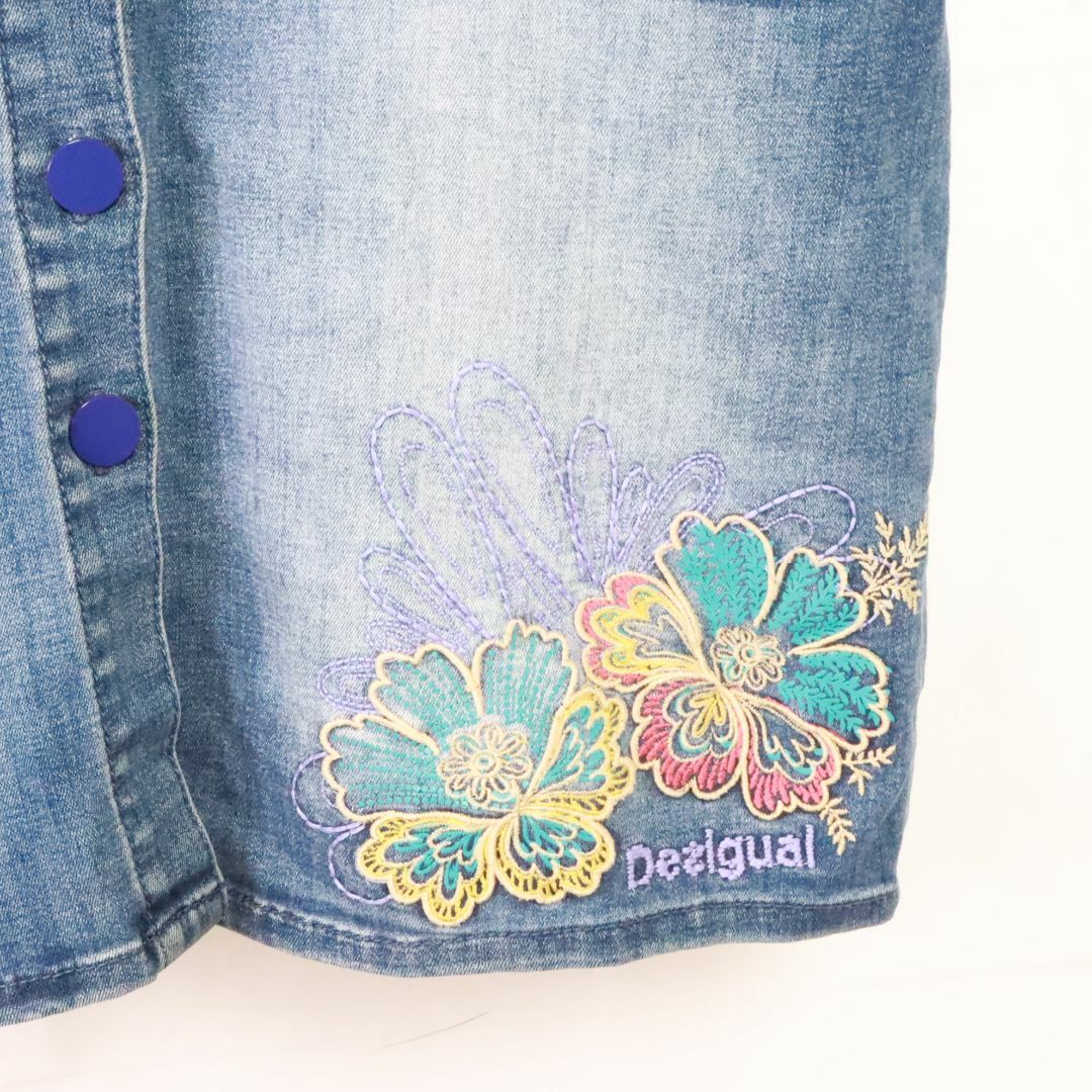 DESIGUAL(デシグアル)のDesigual　デシグアル　半袖デニムワンピース　Ⅼ レディースのワンピース(ひざ丈ワンピース)の商品写真