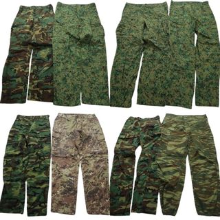 古着卸 まとめ売り フィールドパンツ カモ柄MIX ユーロミリタリー 8枚セット (メンズ ) シンガポール軍 ギリシャ軍 MS1602(その他)