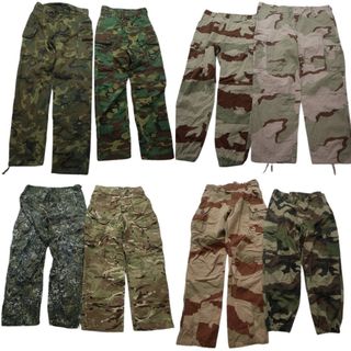 古着卸 まとめ売り フィールドパンツ カモ柄MIX ユーロミリタリー 8枚セット (メンズ ) イタリア軍 イギリス軍 MS1614(その他)