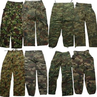 古着卸 まとめ売り フィールドパンツ カモ柄MIX ユーロミリタリー 8枚セット (メンズ ) オーストリア軍 フランス軍 MS1615(その他)