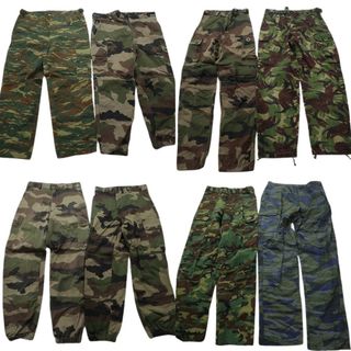 古着卸 まとめ売り フィールドパンツ カモ柄MIX ユーロミリタリー 8枚セット (メンズ ) ギリシャ軍 イタリア軍 MS1616(その他)