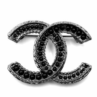 シャネル(CHANEL)のCHANEL シャネル ブローチ ココマーク　ココ アクセサリー    A14B ブラック 黒 レディース 約13.1g 2014年【中古品】(ブローチ/コサージュ)