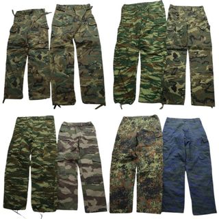 古着卸 まとめ売り フィールドパンツ カモ柄MIX ユーロミリタリー 8枚セット (メンズ ) ギリシャ軍 ドイツ軍 MS1630(その他)