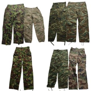 古着卸 まとめ売り フィールドパンツ カモ柄MIX ユーロミリタリー 7枚セット (メンズ ) ギリシャ軍 イギリス軍 MS1631(その他)