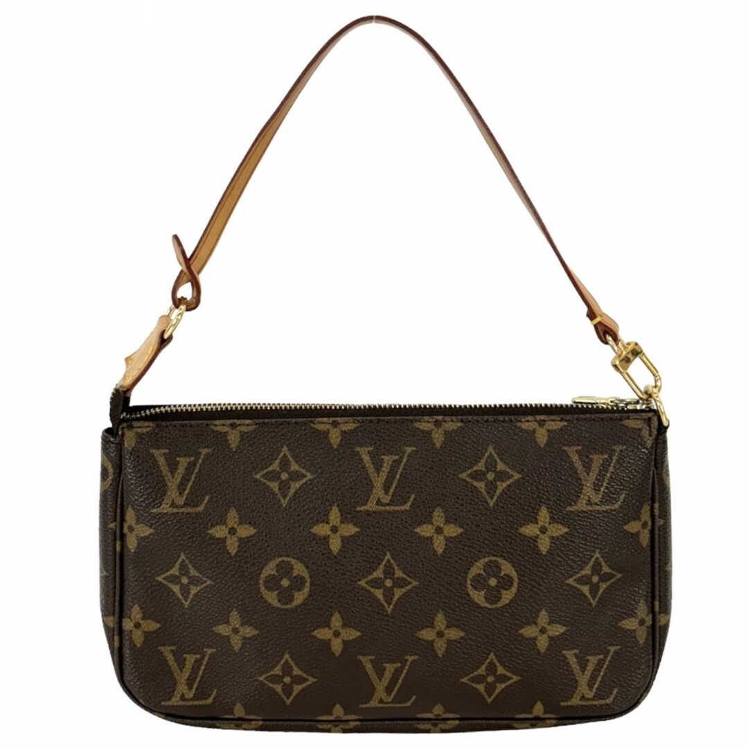 LOUIS VUITTON(ルイヴィトン)のLOUIS VUITTON ルイヴィトン ハンドバッグ モノグラム ポシェットアクセソワール アクセサリーポーチ 肩掛け 斜め掛け Pochette Accessoires 小さめ かばん 鞄 M51980    ブラウン 茶 ゴールド金具 レディース【中古品】 レディースのバッグ(ハンドバッグ)の商品写真