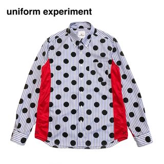 ユニフォームエクスペリメント(uniform experiment)の☆美品 ユニフォームエクスペリメント 切替 ストライプ ボタンダウン シャツ(シャツ)