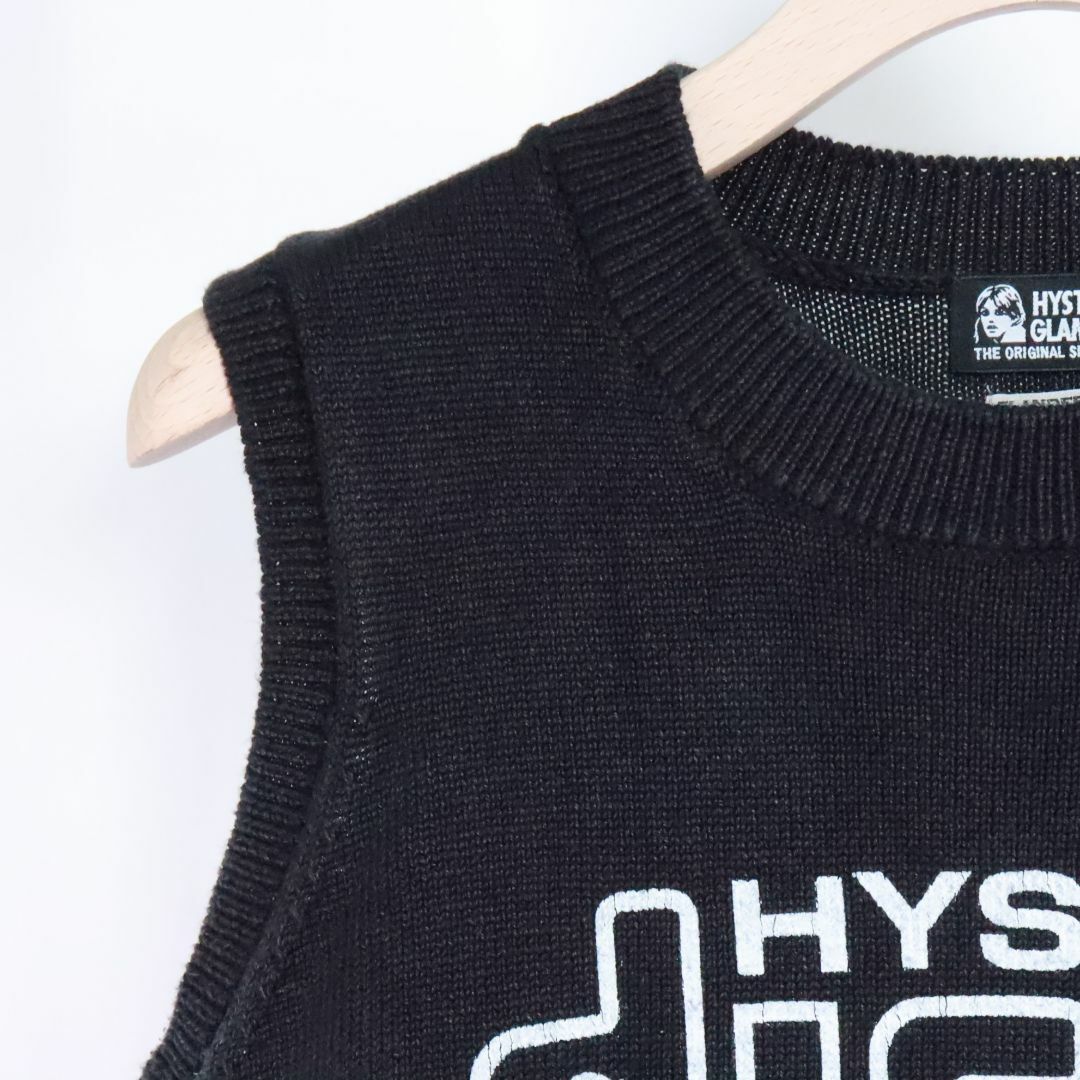 HYSTERIC GLAMOUR(ヒステリックグラマー)のHYSTERIC GLAMOUR　ヒステリックグラマー　ノースリーブニットワンピース　黒　フリー レディースのワンピース(ロングワンピース/マキシワンピース)の商品写真