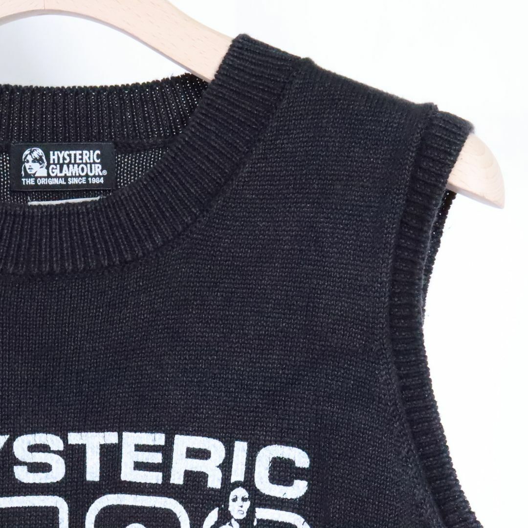 HYSTERIC GLAMOUR(ヒステリックグラマー)のHYSTERIC GLAMOUR　ヒステリックグラマー　ノースリーブニットワンピース　黒　フリー レディースのワンピース(ロングワンピース/マキシワンピース)の商品写真