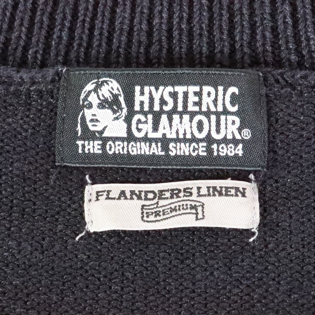 HYSTERIC GLAMOUR(ヒステリックグラマー)のHYSTERIC GLAMOUR　ヒステリックグラマー　ノースリーブニットワンピース　黒　フリー レディースのワンピース(ロングワンピース/マキシワンピース)の商品写真