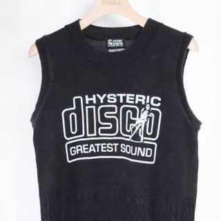 ヒステリックグラマー(HYSTERIC GLAMOUR)のHYSTERIC GLAMOUR　ヒステリックグラマー　ノースリーブニットワンピース　黒　フリー(ロングワンピース/マキシワンピース)