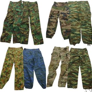 古着卸 まとめ売り フィールドパンツ カモ柄MIX ユーロミリタリー 8枚セット (メンズ ) オーストリア軍 ギリシャ軍 MS1657(その他)