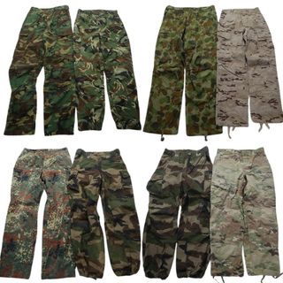 古着卸 まとめ売り フィールドパンツ カモ柄MIX ユーロミリタリー 8枚セット (メンズ ) ドイツ軍 オーストリア軍 MS1666(その他)