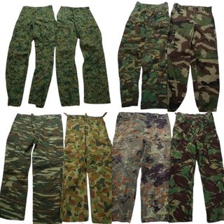 古着卸 まとめ売り フィールドパンツ カモ柄MIX ユーロミリタリー 8枚セット (メンズ ) オーストリア軍 ギリシャ軍 MS1687(その他)