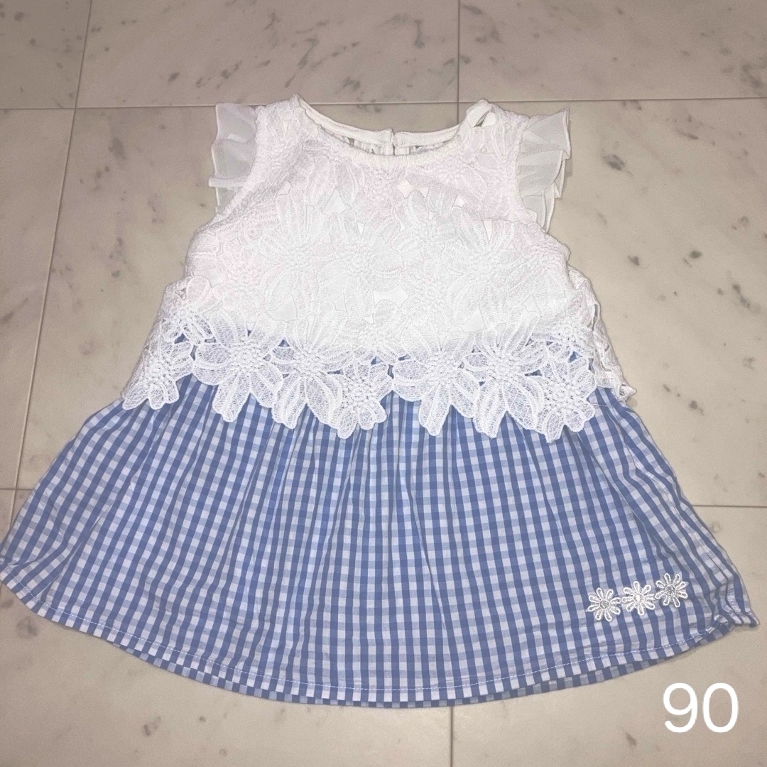 ベビー服夏服ワンピース キッズ/ベビー/マタニティのキッズ服女の子用(90cm~)(ワンピース)の商品写真