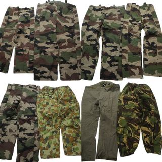 古着卸 まとめ売り フィールドパンツ カモ柄MIX ユーロミリタリー 8枚セット (メンズ ) オーストリア軍 フランス軍 MS1699(その他)