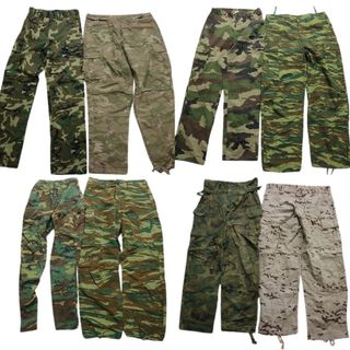 古着卸 まとめ売り フィールドパンツ カモ柄MIX ユーロミリタリー 8枚セット (メンズ ) ギリシャ軍 フランス軍 MS1710(その他)