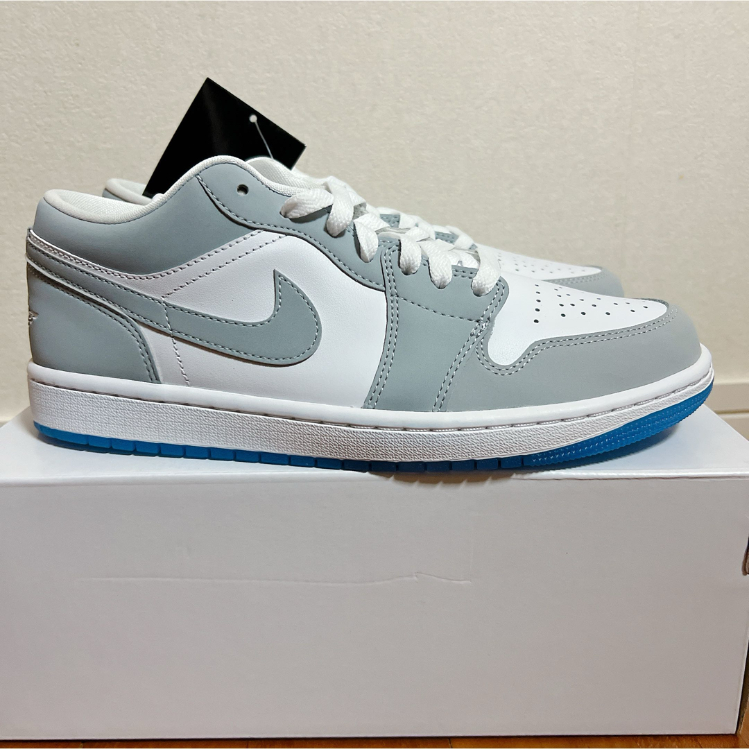 NIKE - AIR JORDAN 1 LOW エアジョーダン ウルフグレー 26.5cmの NIKE - AIR JORDAN 1 LOW エアジョーダン ウルフグレー 26.5cmの