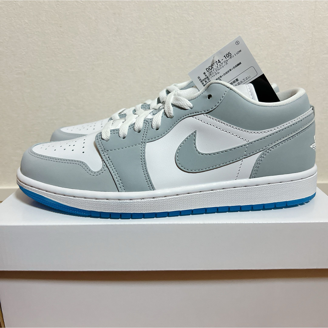 NIKE - AIR JORDAN 1 LOW エアジョーダン ウルフグレー 26.5cmの NIKE - AIR JORDAN 1 LOW エアジョーダン ウルフグレー 26.5cmの
