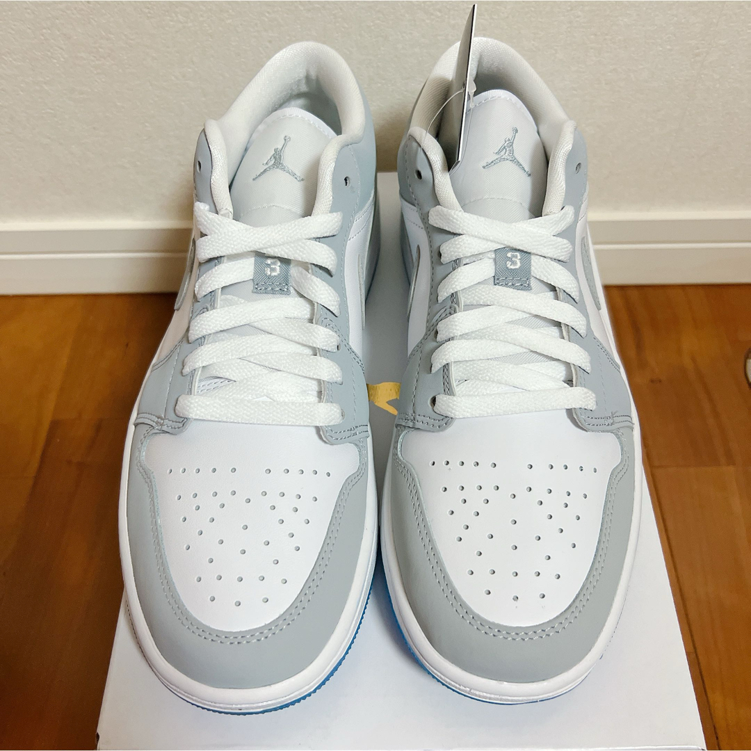 NIKE - AIR JORDAN 1 LOW エアジョーダン ウルフグレー 26.5cmの NIKE - AIR JORDAN 1 LOW エアジョーダン ウルフグレー 26.5cmの
