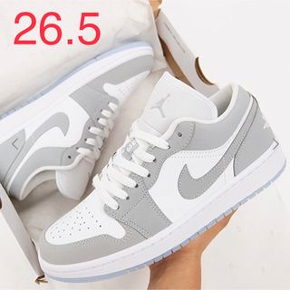 ジョーダン(Jordan Brand（NIKE）)のAIR JORDAN 1 LOW エアジョーダン ウルフグレー 26.5cm(スニーカー)