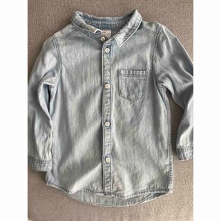 エイチアンドエム(H&M)の美品　H&M 乳幼児デニムシャツ　長袖(ブラウス)