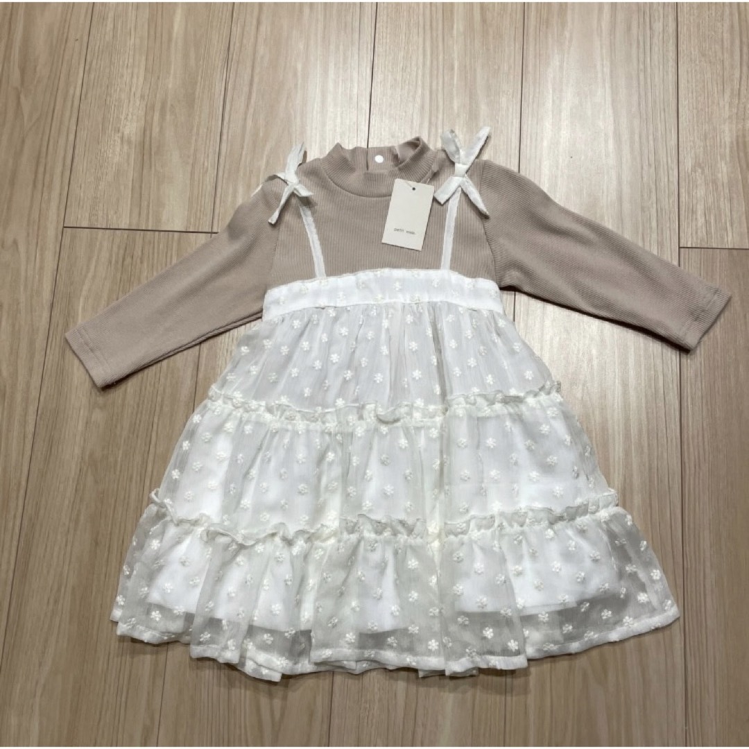 petit main(プティマイン)の新品　プティマイン  ワンピース キッズ/ベビー/マタニティのベビー服(~85cm)(ワンピース)の商品写真