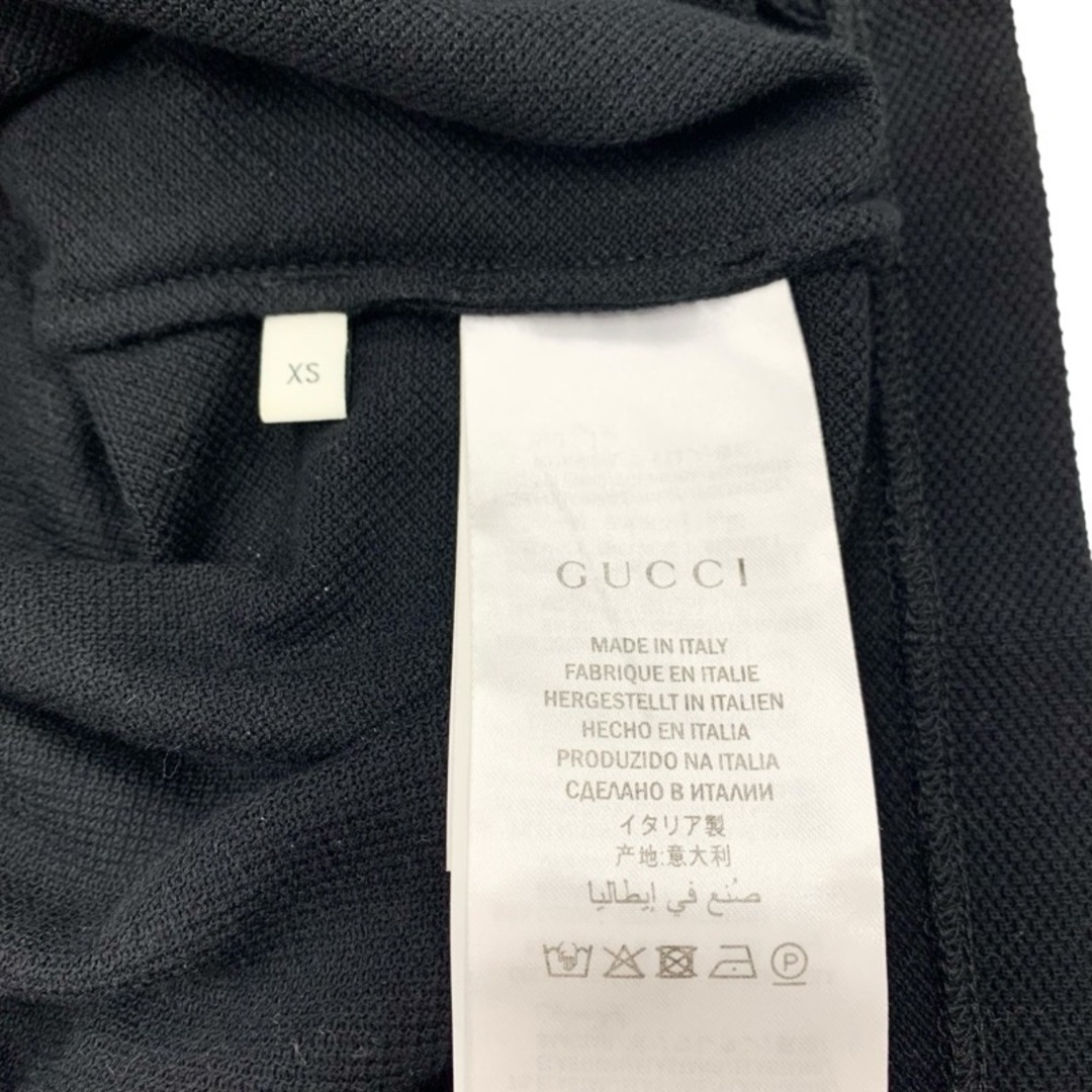 Gucci(グッチ)のグッチ GUCCI トップス ポロシャツ 半袖 コットン ブラック レディースのトップス(ポロシャツ)の商品写真