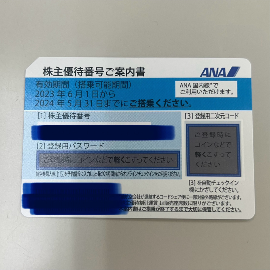 ANA(全日本空輸)(エーエヌエー(ゼンニッポンクウユ))のANA 株主優待  1枚 チケットの乗車券/交通券(航空券)の商品写真