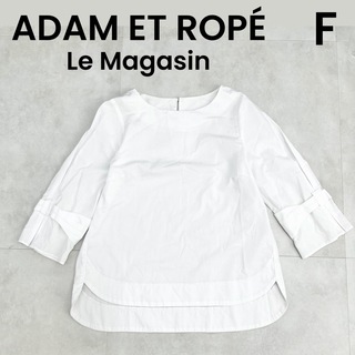 アダムエロぺ(Adam et Rope')の【ADAM ET ROPÉ Le Magasin】ブラウス シャツ 七分袖 白(シャツ/ブラウス(長袖/七分))