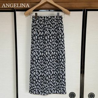 超美品＊ANGELINA タイト ロング スカート レオパード柄 (ロングスカート)