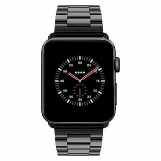 Applewatchアップルウォッチ バンド 38mm ステンレス ブラック(金属ベルト)