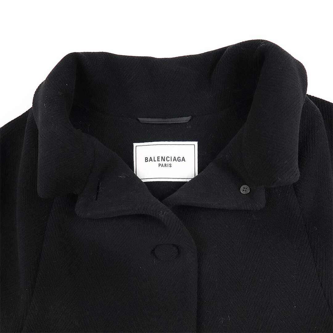 Balenciaga(バレンシアガ)のBALENCIAGA バレンシアガ 20AW オーバーサイズメルトンコート ブラック 34 642243 TJU20 レディースのジャケット/アウター(ロングコート)の商品写真