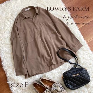 LOWRYS FARM - ◆美品◆ローリーズファーム◆ミリタリーシャツジャケット◆カーキベージュ◆F◆