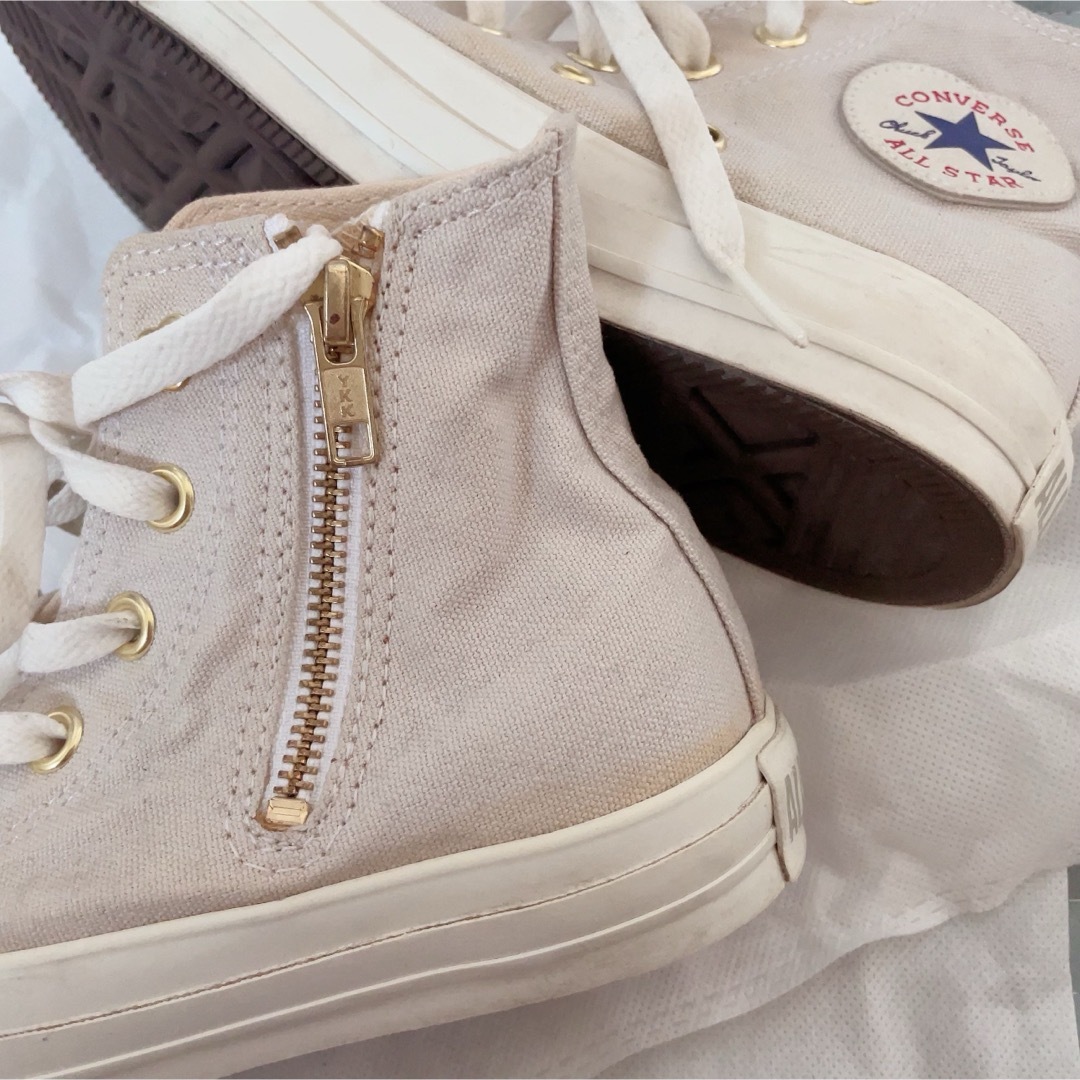 CONVERSE ￤ ハートパッチ ￤ グレー ￤ 23.5cm レディースの靴/シューズ(スニーカー)の商品写真