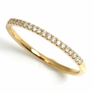 STAR JEWELRY - STAR JEWELRY スタージュエリー K18YG イエローゴールド ハーフエタニティ リング・指輪 ダイヤモンド0.07ct 12号 1.3g レディース【中古】【美品】