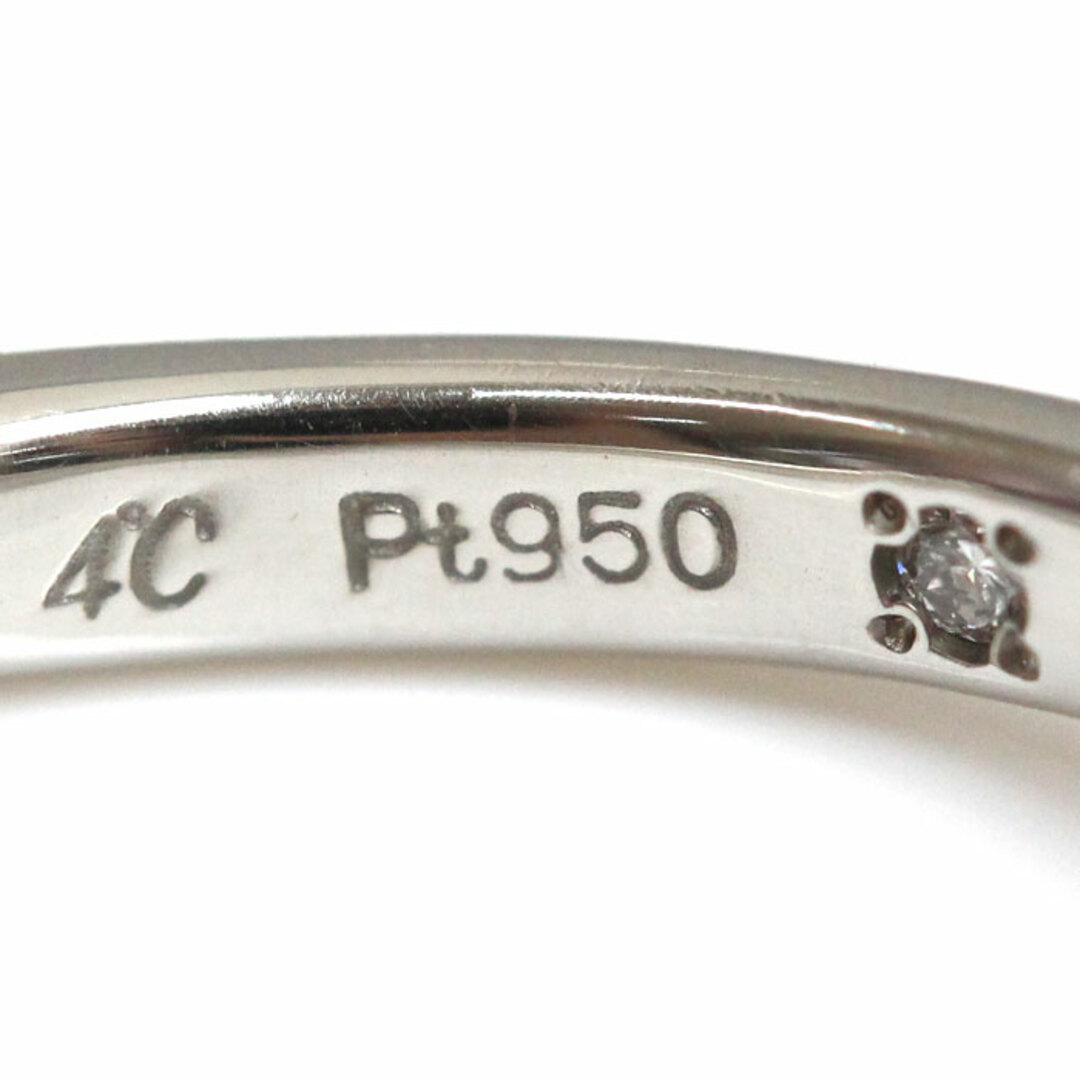 4℃(ヨンドシー)の4℃ ヨンドシー Pt950プラチナ ダイヤ リング・指輪 ダイヤモンド 7.5号 2.9g レディース【中古】【美品】 レディースのアクセサリー(リング(指輪))の商品写真