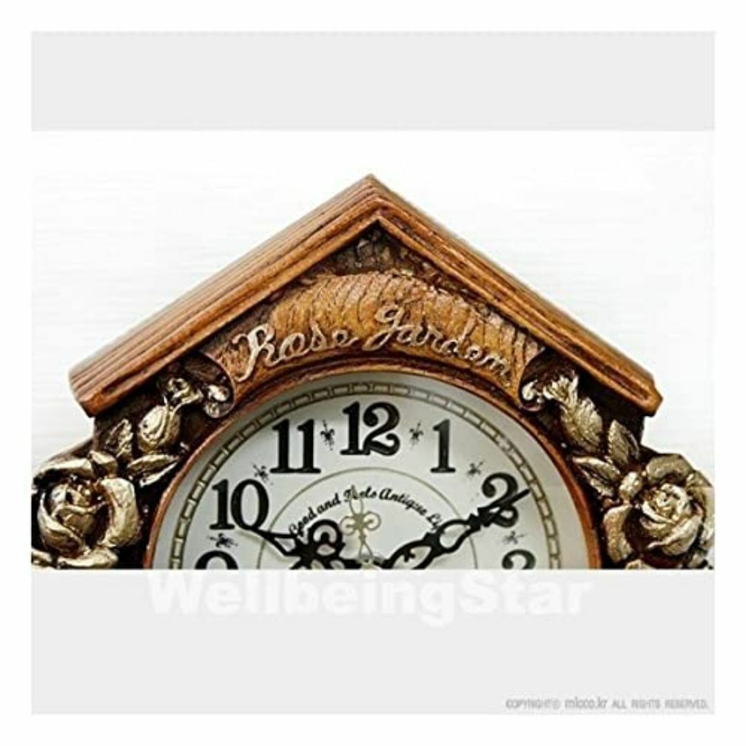 掛け時計 ティーニーローズブラウン 振り子時計（ブラウン） 壁掛け時計 インテリア/住まい/日用品のインテリア小物(掛時計/柱時計)の商品写真