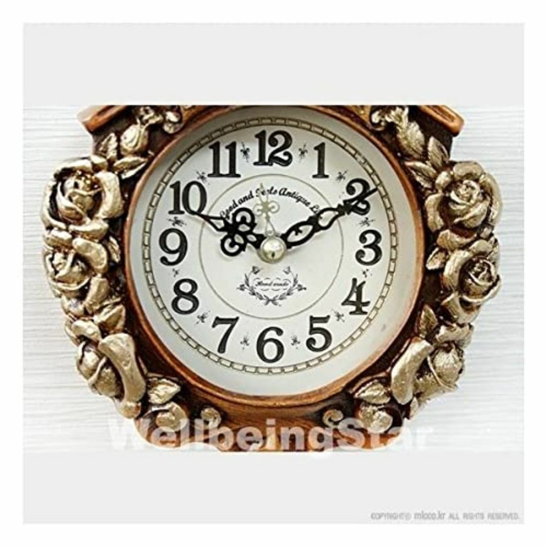 掛け時計 ティーニーローズブラウン 振り子時計（ブラウン） 壁掛け時計 インテリア/住まい/日用品のインテリア小物(掛時計/柱時計)の商品写真
