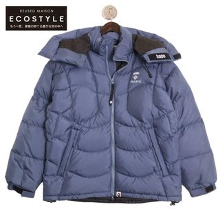 A BATHING APE - アベイシングエイプ 1J80144005 青 STITCHING DOWN JACKET M