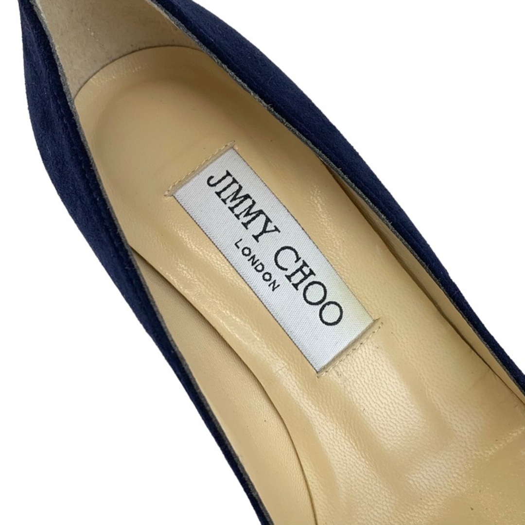 JIMMY CHOO(ジミーチュウ)のジミーチュウ JIMMY CHOO パンプス 靴 シューズ スタッズ スエード ネイビー レディースの靴/シューズ(ハイヒール/パンプス)の商品写真