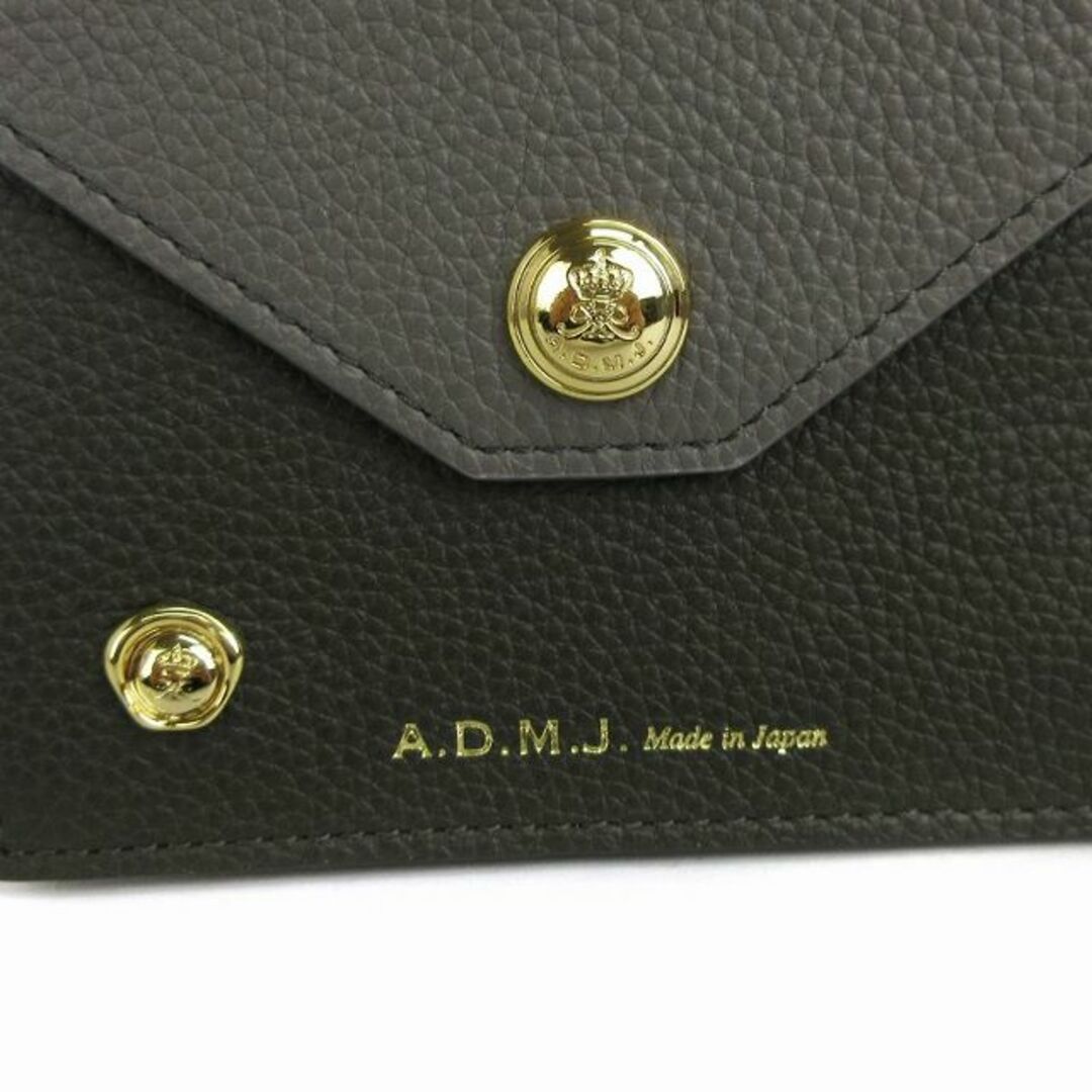 ADMJ アクセソワ モーツァルト カードケース グレー カーキ系 ■SM1 レディースのファッション小物(名刺入れ/定期入れ)の商品写真