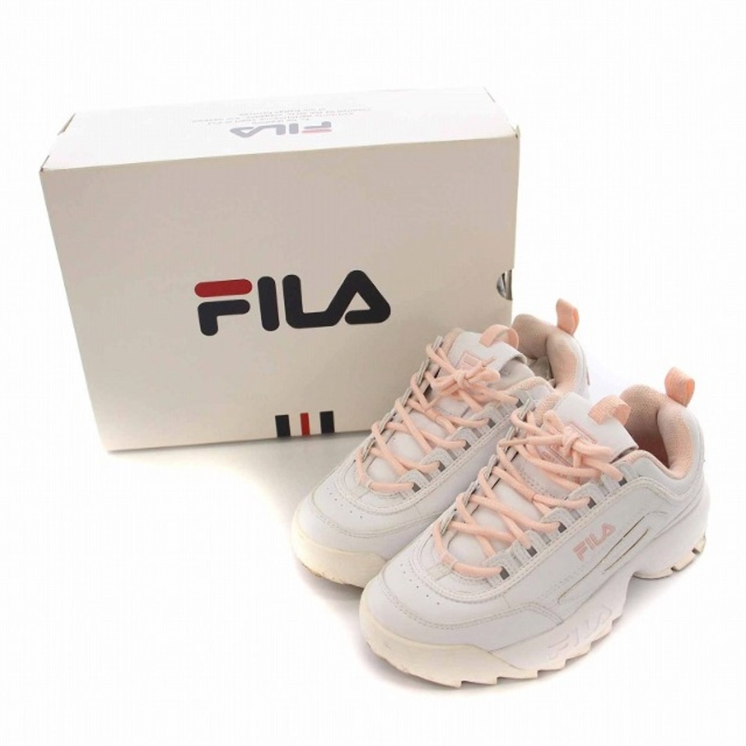 FILA(フィラ)のFILA DISPURTOR 2 スニーカー シューズ US6 ホワイト ピンク レディースの靴/シューズ(スニーカー)の商品写真