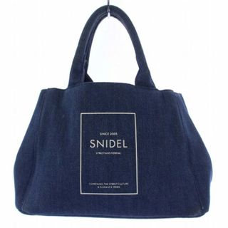 スナイデル(SNIDEL)のスナイデル snidel ハンドバッグ トートバッグ デニム ロゴ インディゴ(ハンドバッグ)