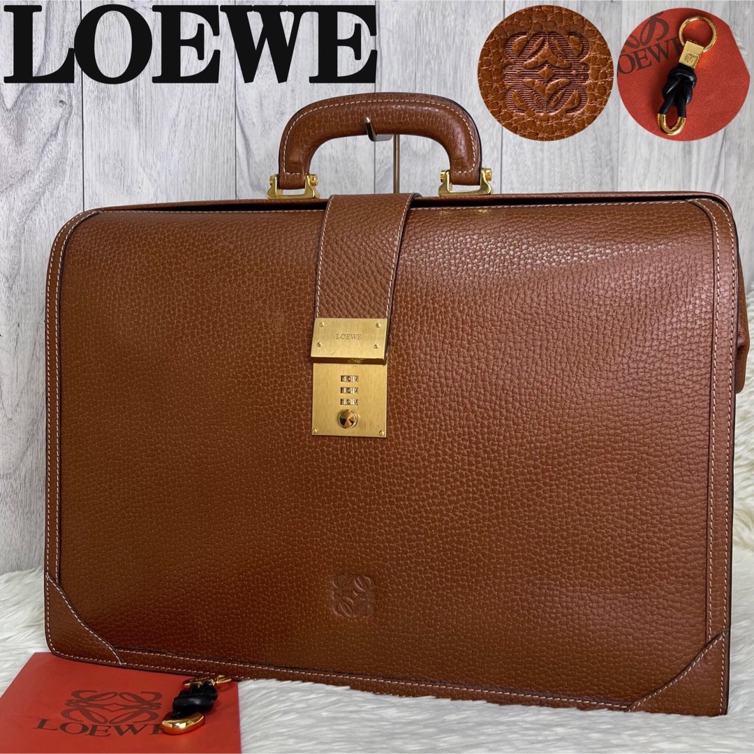 人気♡チャーム付♡A4可♡LOEWE ロエベ アナグラム レザー ビジネス 人気♡チャーム付♡A4可♡LOEWE ロエベ アナグラム レザー ビジネス