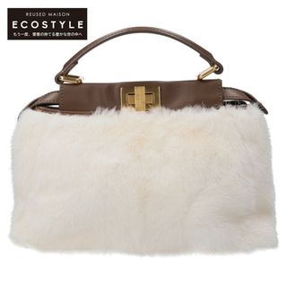 フェンディ(FENDI)のフェンディ ピーカーブーミニ ミンクxペカン 2WAYショルダーバッグ(ハンドバッグ)