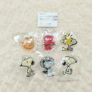 PEANUTS コロコロスヌーピー つぶつぶキーチェーン 全6種 フルコンプ(キャラクターグッズ)