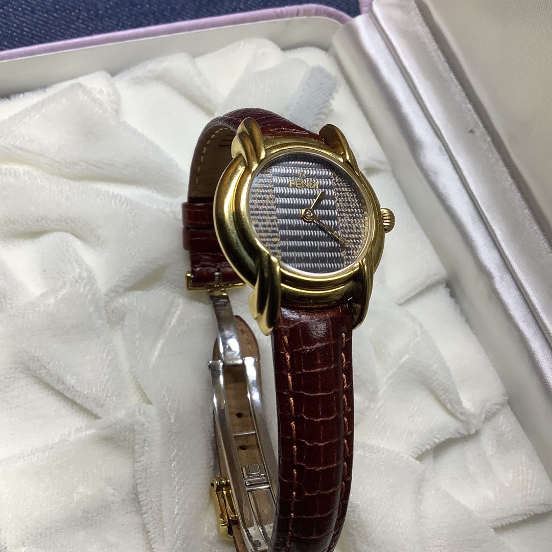 FENDI(フェンディ)の【Sし1297】FENDI フェンディ　ペカン柄　腕時計　ヴィンテージ レディースのファッション小物(腕時計)の商品写真
