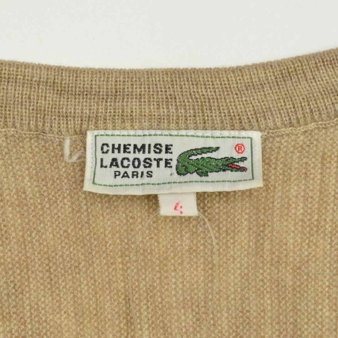 【LACOSTE】70s CHEMISE Vネックアクリル長袖ニットセーター メンズのトップス(ニット/セーター)の商品写真